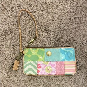 Coach Patchwork Clutch with Leather Trim